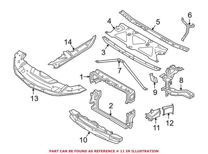 BMW Brake Air Duct - Front Passenger Right Forward 51747359792